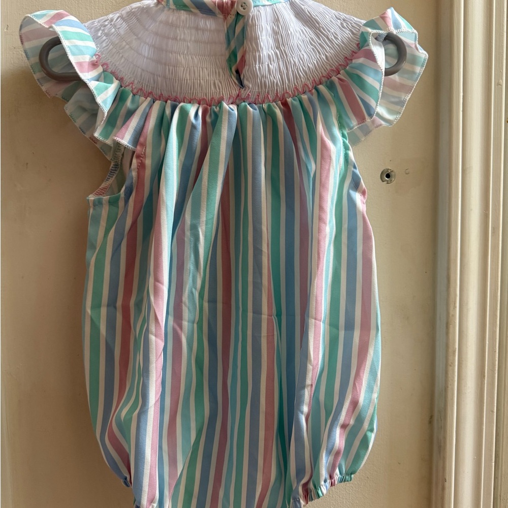 New Smocked Ice Cream Romper - Picture 6 of 7